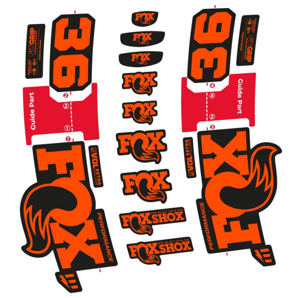 FOX 36 Performance E-Optimized Pegatinas en vinilo adhesivo Horquilla (10)
