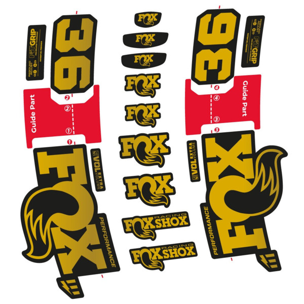 FOX 36 Performance E-Optimized Pegatinas en vinilo adhesivo Horquilla (13)