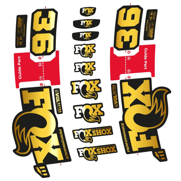 FOX 36 Performance E-Optimized Pegatinas en vinilo adhesivo Horquilla (14)