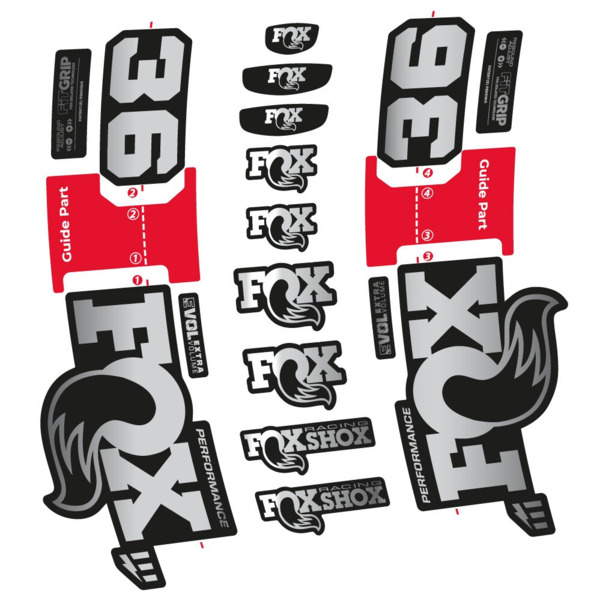 FOX 36 Performance E-Optimized Pegatinas en vinilo adhesivo Horquilla (16)