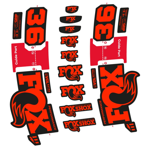FOX 36 Performance E-Optimized Pegatinas en vinilo adhesivo Horquilla (18)