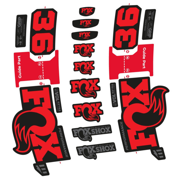 FOX 36 Performance E-Optimized Pegatinas en vinilo adhesivo Horquilla (19)