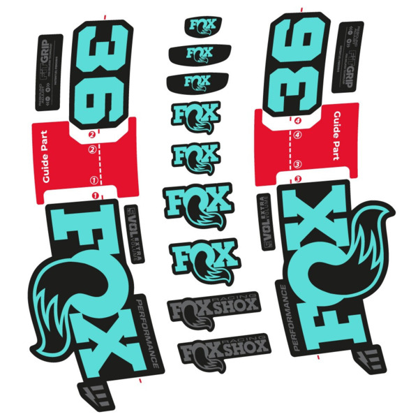 FOX 36 Performance E-Optimized Pegatinas en vinilo adhesivo Horquilla (22)