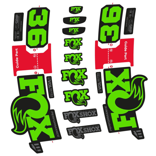 FOX 36 Performance E-Optimized Pegatinas en vinilo adhesivo Horquilla (24)