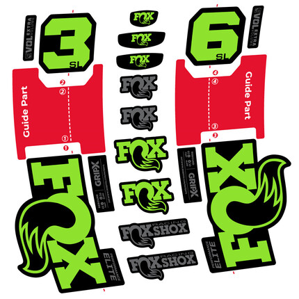 Pegatinas para Horquilla FOX 36 SL Performance Elite en vinilo adhesivo stickers graphics calcas adesivi autocollants