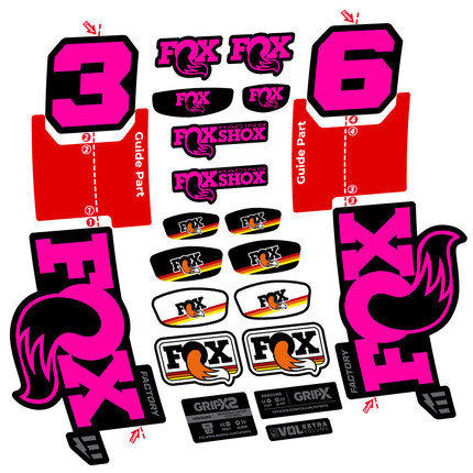 Pegatinas para Horquilla FOX 36 Factory E-Optimized en vinilo adhesivo stickers graphics calcas adesivi autocollants