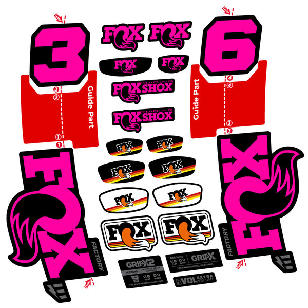 FOX 36 Factory E-Optimized Pegatinas en vinilo adhesivo Horquilla
