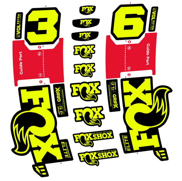 FOX 36 Performance Elite E-Optimized Pegatinas en vinilo adhesivo Horquilla (2)