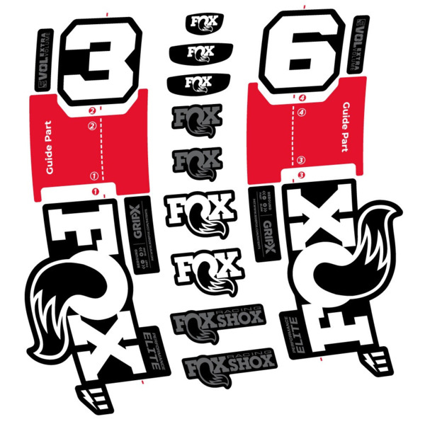FOX 36 Performance Elite E-Optimized Pegatinas en vinilo adhesivo Horquilla (6)