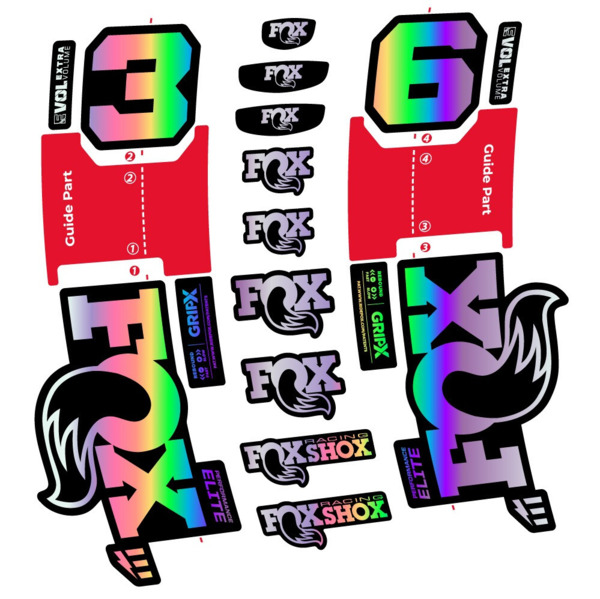FOX 36 Performance Elite E-Optimized Pegatinas en vinilo adhesivo Horquilla (8)