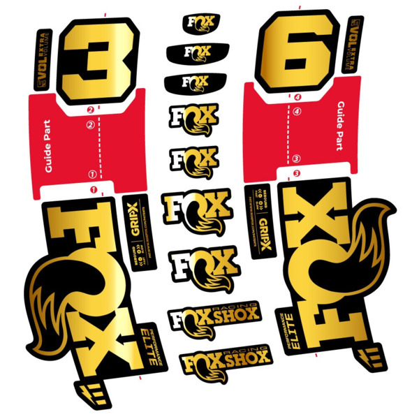 FOX 36 Performance Elite E-Optimized Pegatinas en vinilo adhesivo Horquilla (14)