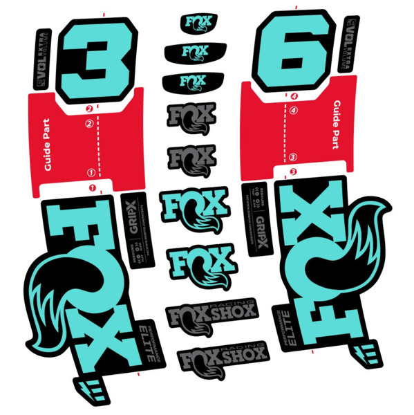 FOX 36 Performance Elite E-Optimized Pegatinas en vinilo adhesivo Horquilla (22)