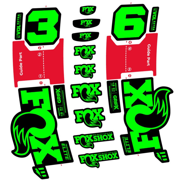 FOX 36 Performance Elite E-Optimized Pegatinas en vinilo adhesivo Horquilla (23)