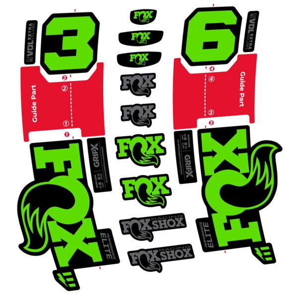 FOX 36 Performance Elite E-Optimized Pegatinas en vinilo adhesivo Horquilla (24)