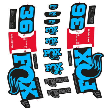 Pegatinas para Horquilla FOX 36 Performance E-Optimized en vinilo adhesivo stickers graphics calcas adesivi autocollants