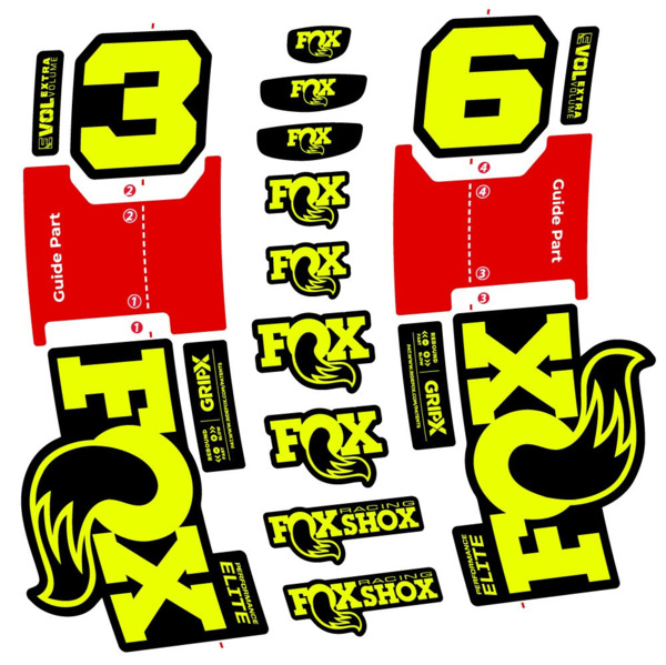FOX 36 Performance Elite Pegatinas en vinilo adhesivo Horquilla (2)