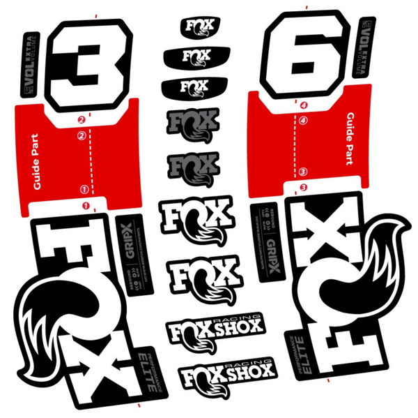 FOX 36 Performance Elite Pegatinas en vinilo adhesivo Horquilla (6)