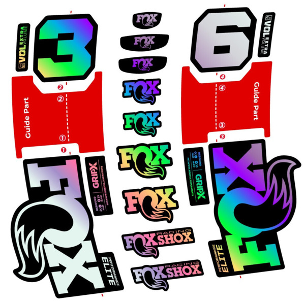 FOX 36 Performance Elite Pegatinas en vinilo adhesivo Horquilla (8)