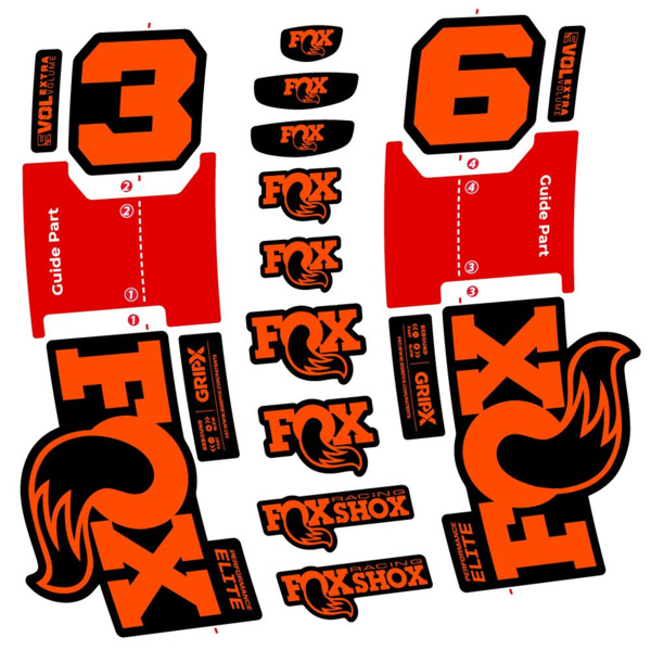 FOX 36 Performance Elite Pegatinas en vinilo adhesivo Horquilla (10)