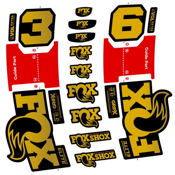 FOX 36 Performance Elite Pegatinas en vinilo adhesivo Horquilla (13)