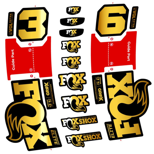 FOX 36 Performance Elite Pegatinas en vinilo adhesivo Horquilla (14)