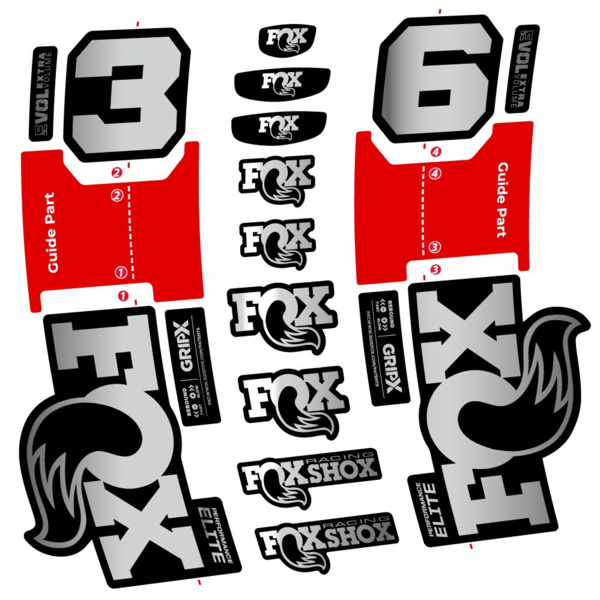 FOX 36 Performance Elite Pegatinas en vinilo adhesivo Horquilla (16)