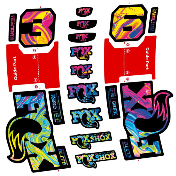 FOX 36 Performance Elite Pegatinas en vinilo adhesivo Horquilla (17)