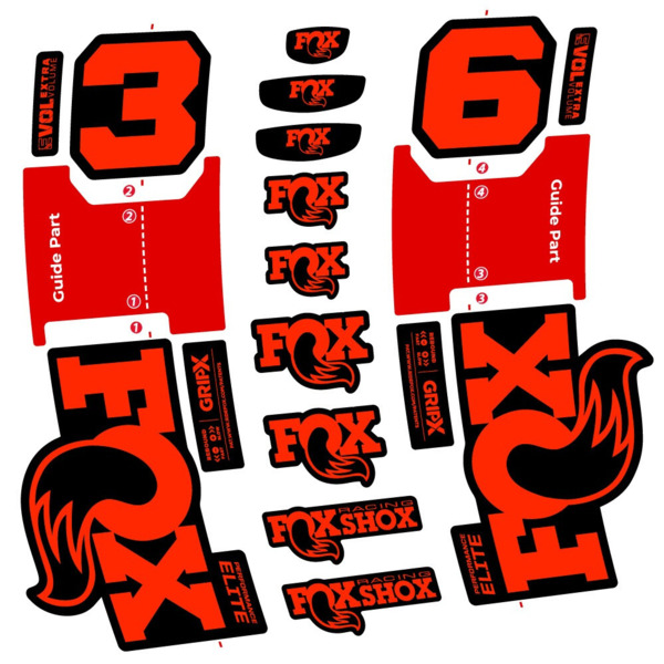 FOX 36 Performance Elite Pegatinas en vinilo adhesivo Horquilla (18)