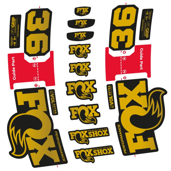 FOX 36 Performance Pegatinas en vinilo adhesivo Horquilla (13)