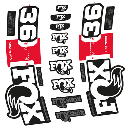 Pegatinas para Horquilla FOX 36 Performance en vinilo adhesivo stickers graphics calcas adesivi autocollants