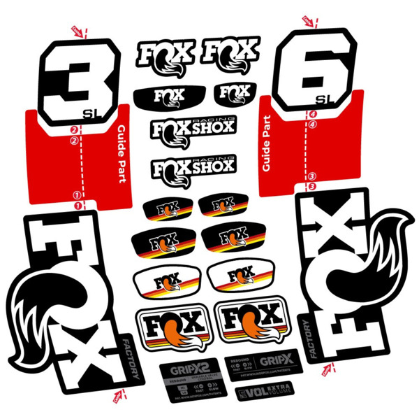 FOX 36 SL Factory Pegatinas en vinilo adhesivo Horquilla (6)