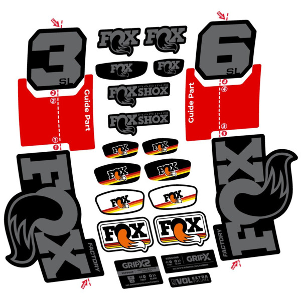 FOX 36 SL Factory Pegatinas en vinilo adhesivo Horquilla (7)