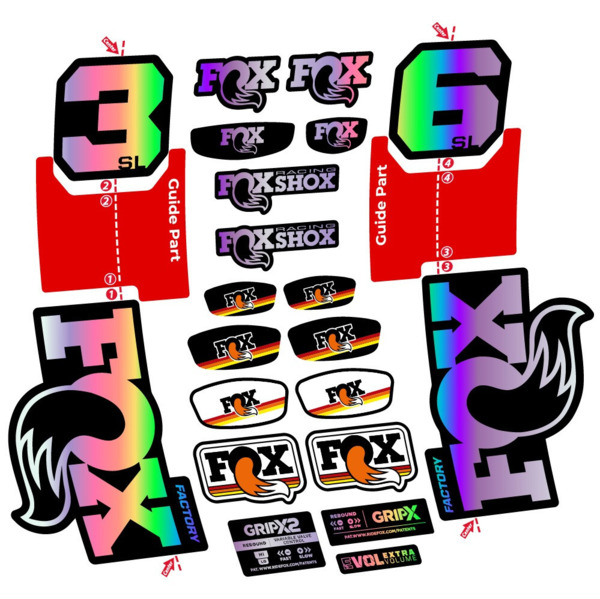 FOX 36 SL Factory Pegatinas en vinilo adhesivo Horquilla (8)