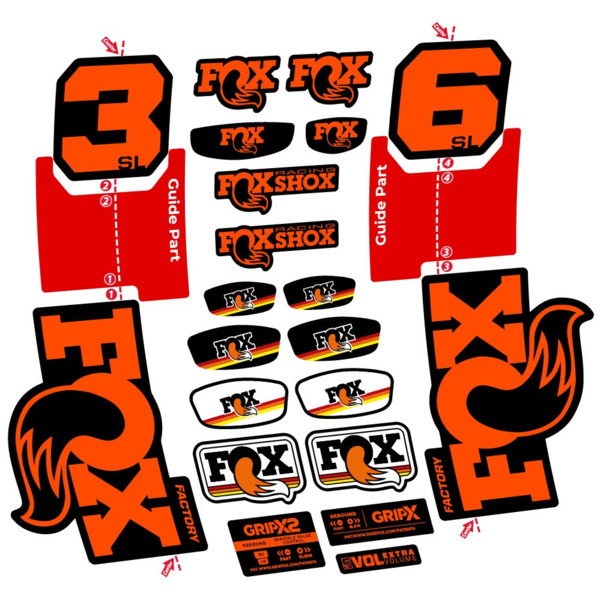FOX 36 SL Factory Pegatinas en vinilo adhesivo Horquilla (10)