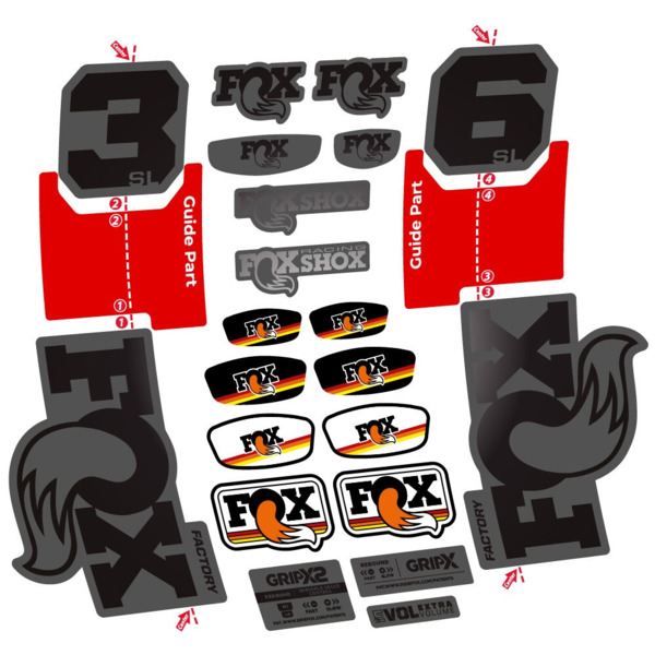 FOX 36 SL Factory Pegatinas en vinilo adhesivo Horquilla (12)