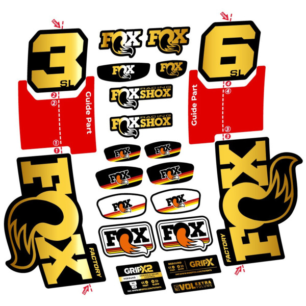 FOX 36 SL Factory Pegatinas en vinilo adhesivo Horquilla (14)