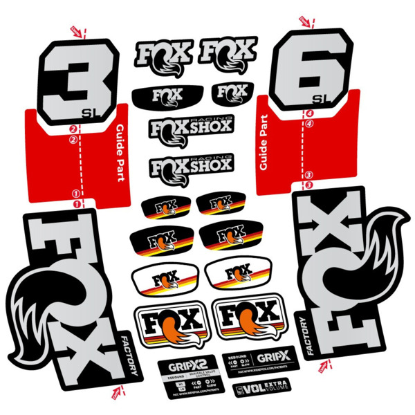 FOX 36 SL Factory Pegatinas en vinilo adhesivo Horquilla (15)