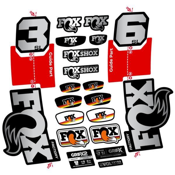 FOX 36 SL Factory Pegatinas en vinilo adhesivo Horquilla (16)