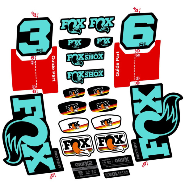 FOX 36 SL Factory Pegatinas en vinilo adhesivo Horquilla (22)