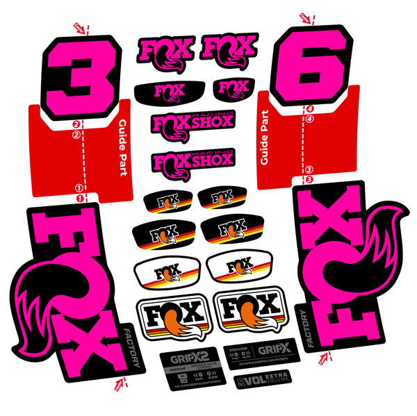 FOX 36 Factory Pegatinas en vinilo adhesivo Horquilla