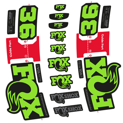Pegatinas para Horquilla FOX 36 SL Performance en vinilo adhesivo stickers graphics calcas adesivi autocollants