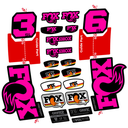 Pegatinas para Horquilla FOX 36 SL Factory en vinilo adhesivo stickers graphics calcas adesivi autocollants