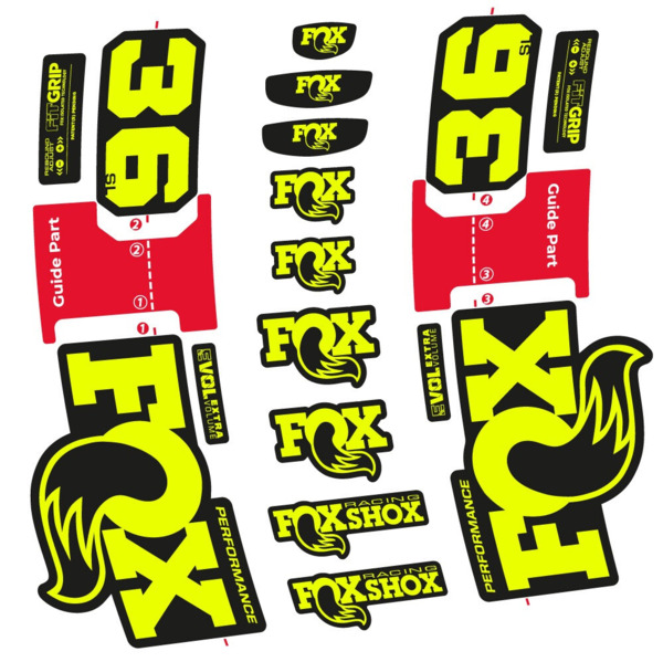 FOX 36 SL Performance Pegatinas en vinilo adhesivo Horquilla (2)