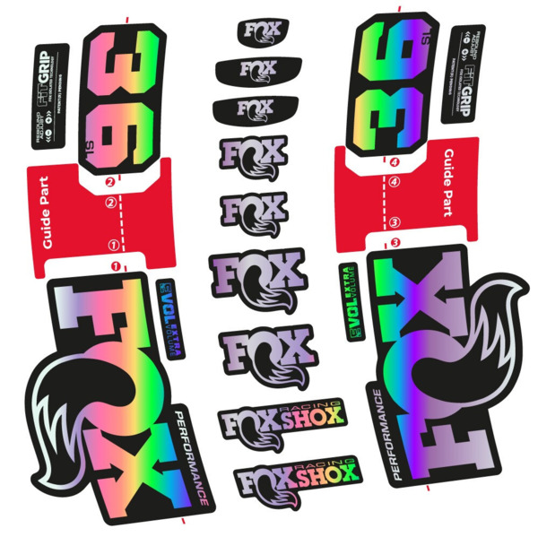 FOX 36 SL Performance Pegatinas en vinilo adhesivo Horquilla (8)