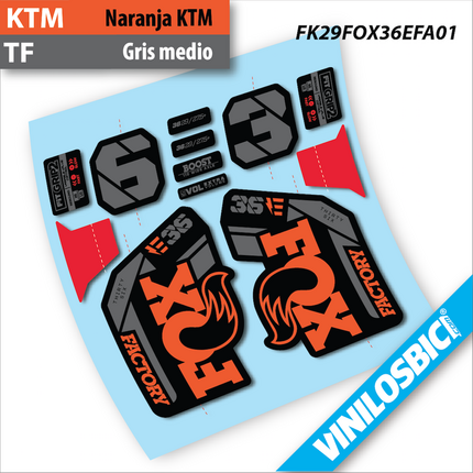 ▷Pegatinas Horquilla Fox 36 Factory E-Bike 2021