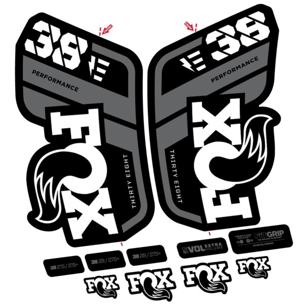 Fox 38 Performance E-Bike Pegatinas en vinilo adhesivo Horquilla (6)