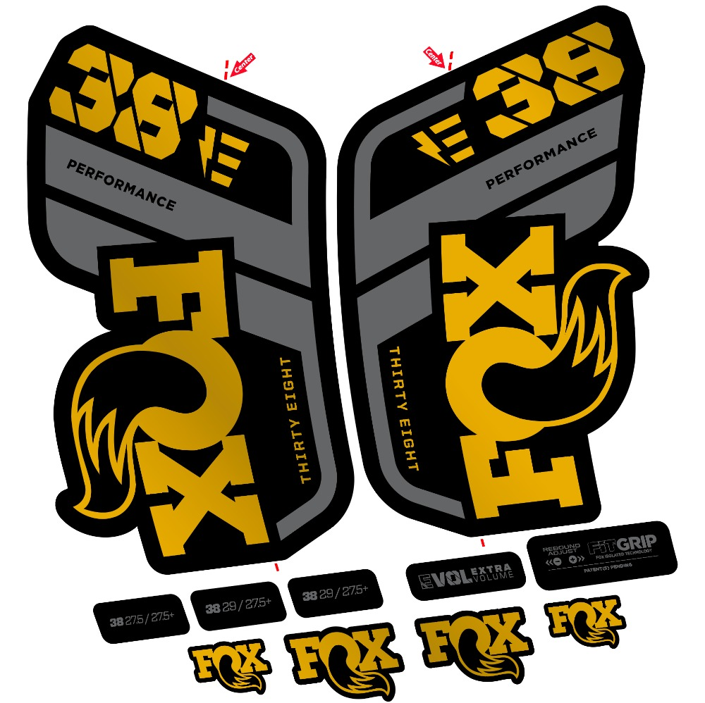 Fox 38 Performance E-Bike Pegatinas en vinilo adhesivo Horquilla (1)