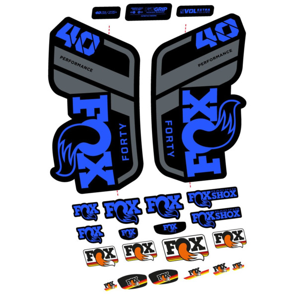 Pegatinas en vinilo adhesivo compatibles con horquilla Fox 40 Performance 2021, 2022 y 2023 – Adhesivos resistentes para MTB (5)