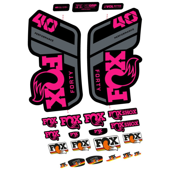 Pegatinas en vinilo adhesivo compatibles con horquilla Fox 40 Performance 2021, 2022 y 2023 – Adhesivos resistentes para MTB (21)