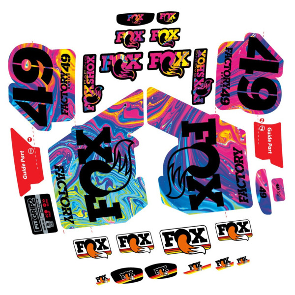 Fox 49 Factory 2019 Pegatinas en vinilo adhesivo Horquilla (17)